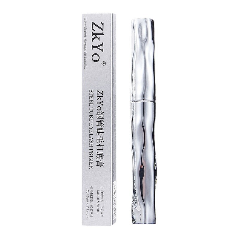 ZkYo Steel Pipe Eyelash Base Cream for Makeup Holding and Curling Waterproof Sweat-proof Slim Long and Sizzling-free Thread Mascara for Hair