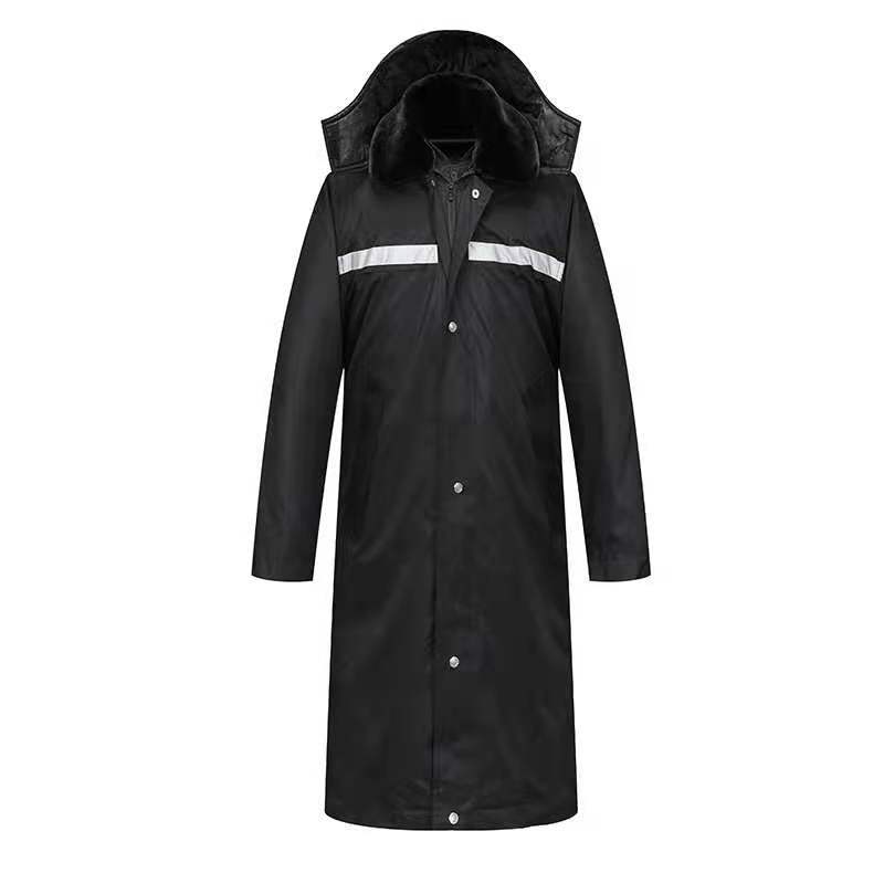 Multi-functional cold-proof clothes winter men's long thickened woolen cotton coat security duty labor protection cotton-padded clothes overalls