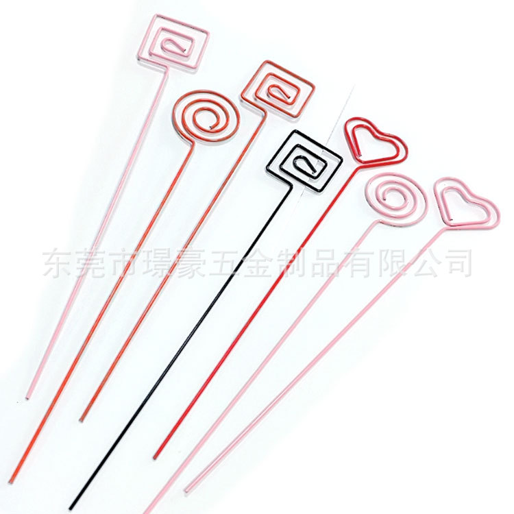 Cute Girly Floral Small Round Message Holder, Small Heart Flower Card Holder, Business Card Holder, Memo Holder