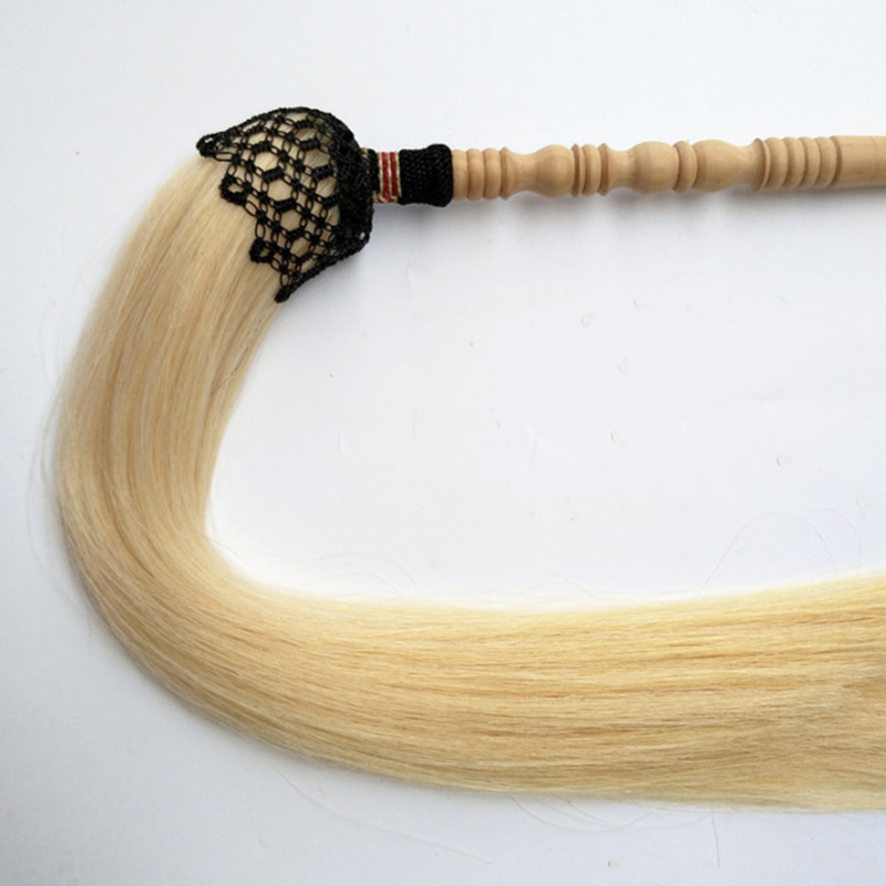 Taoist supplies Buddha dust horsetail dust wooden handle yak hair fiber silk imitation horsetail Buddha dust Rattan