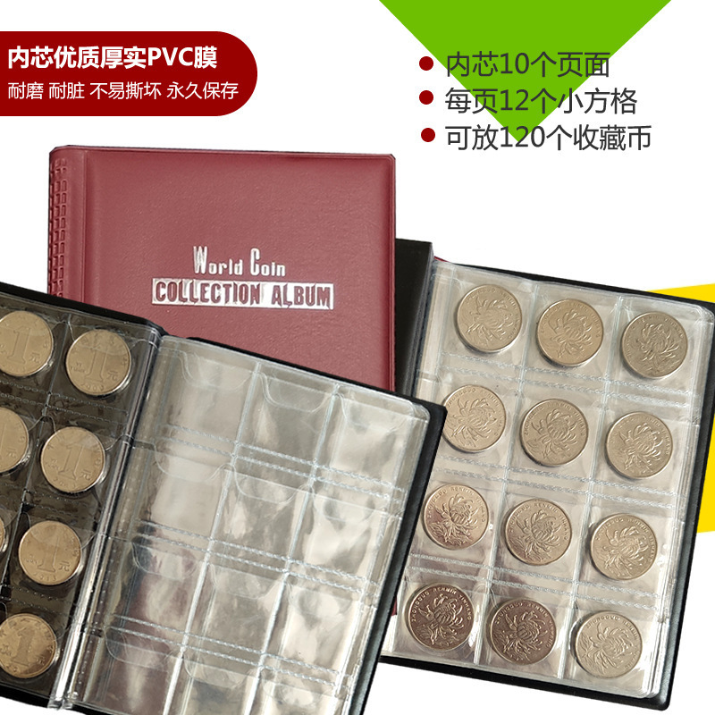 Coin Collection Collection Commemorative Coins Ancient Coins Large Capacity Loose-leaf Collection Coin Cross-border English Collection