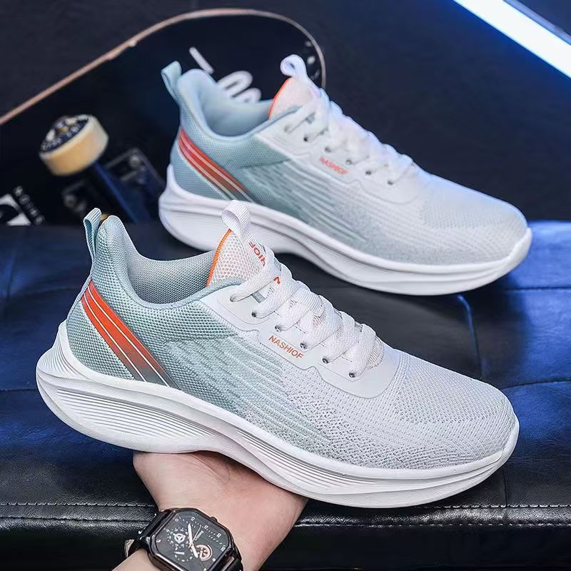 2025 Men's Shoes Spring and Autumn Casual Shoes Men's Fashionable All-match sneaker Men's Shoes Flying Woven Breathable Mesh Cloth Shoes