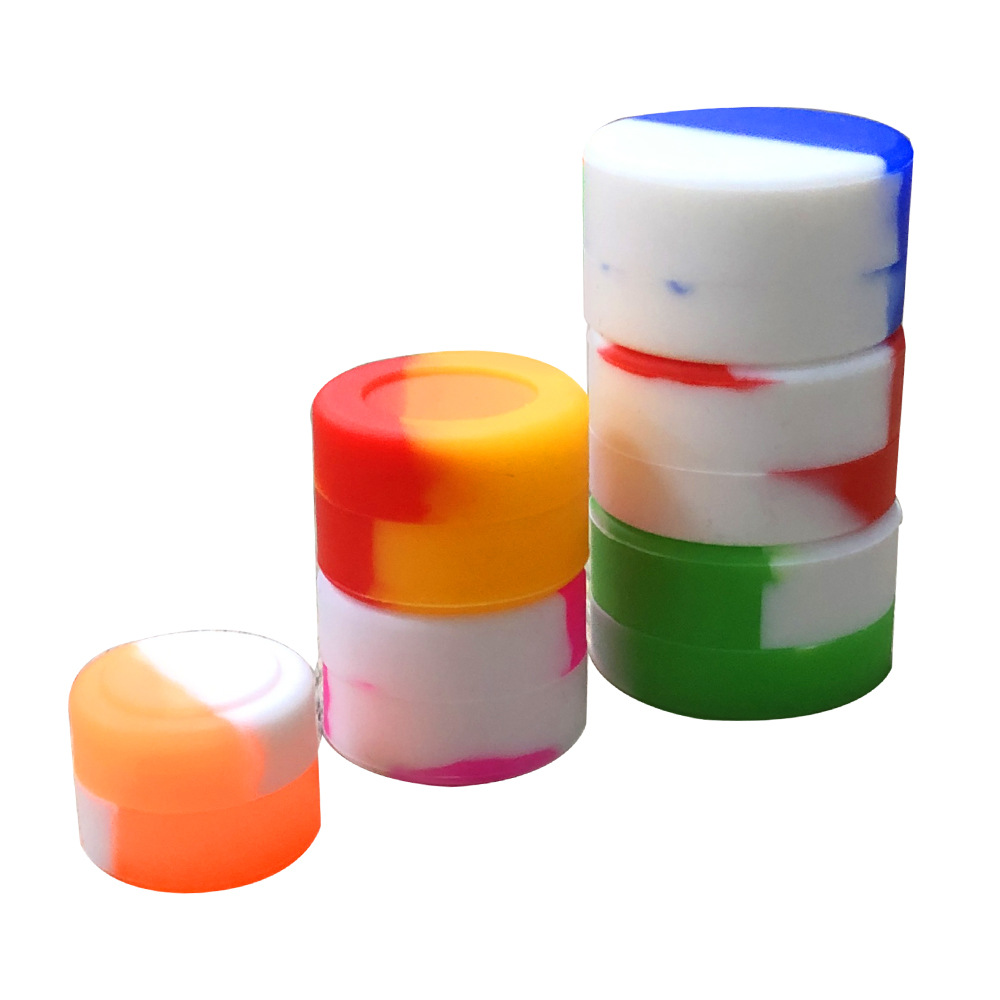 Cross into the food grade silicone smoke paste box 2ml/3ml/5ml silicone medicine box round silicone box sub-packing box