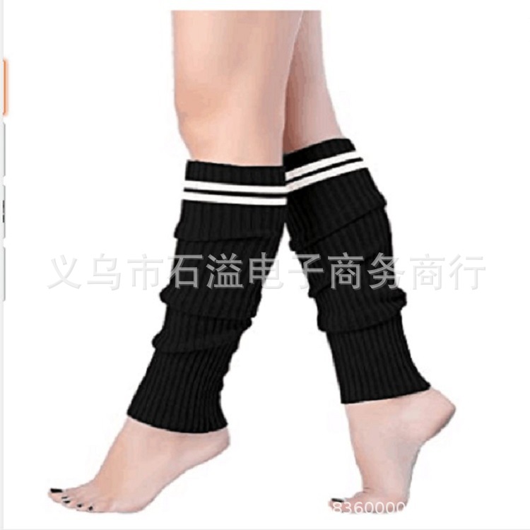 JK multicolor optional factory wholesale fluorescent bright color wool leg cover knitted foot cover piled socks boot cover