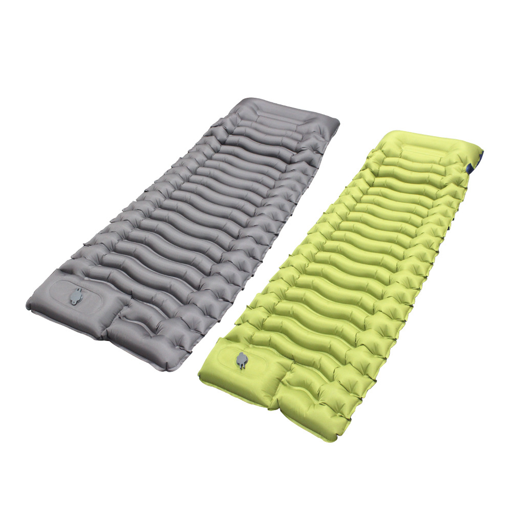 Tpu Camping Inflatable Mattress Outdoor Camping Foot-Operated Inflatable Mattress Lightweight Super Elastic Composite Inflatable Camping Mat