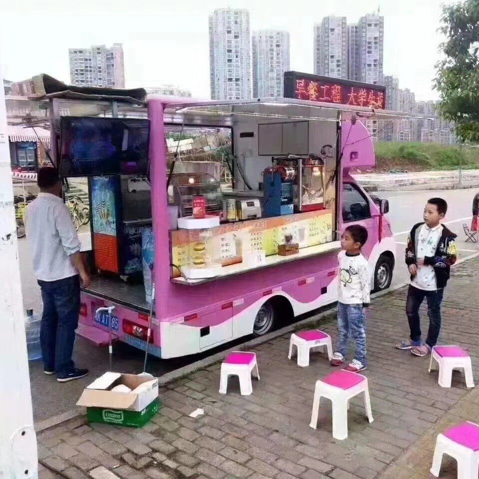 Коммерческая столовая тележка, киоск, ретро мобильная кофейная тележка, производитель закусочных, тележка для продаж в ночных рынках