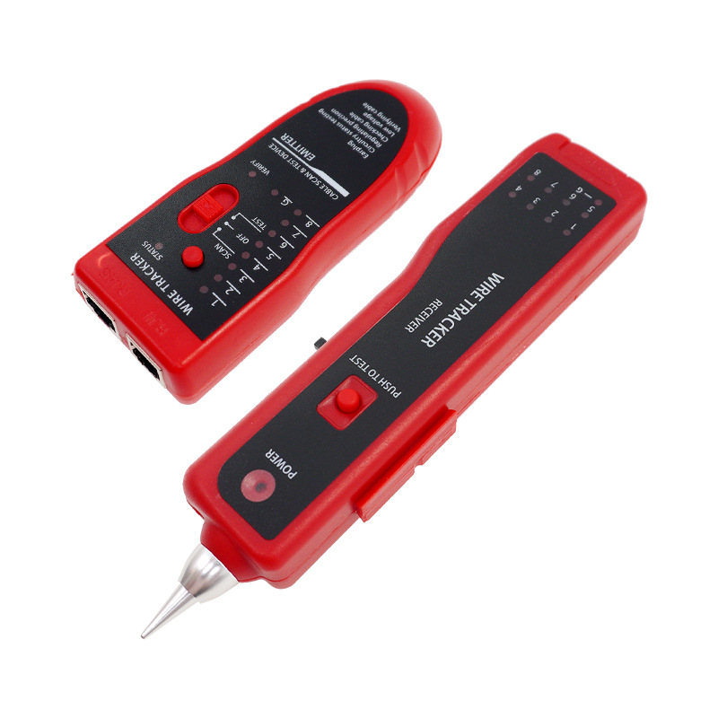 Elf Mouse Network Finder Multi-function Network Wire Tester POE Anti-interference Wire Patrol Detector Red