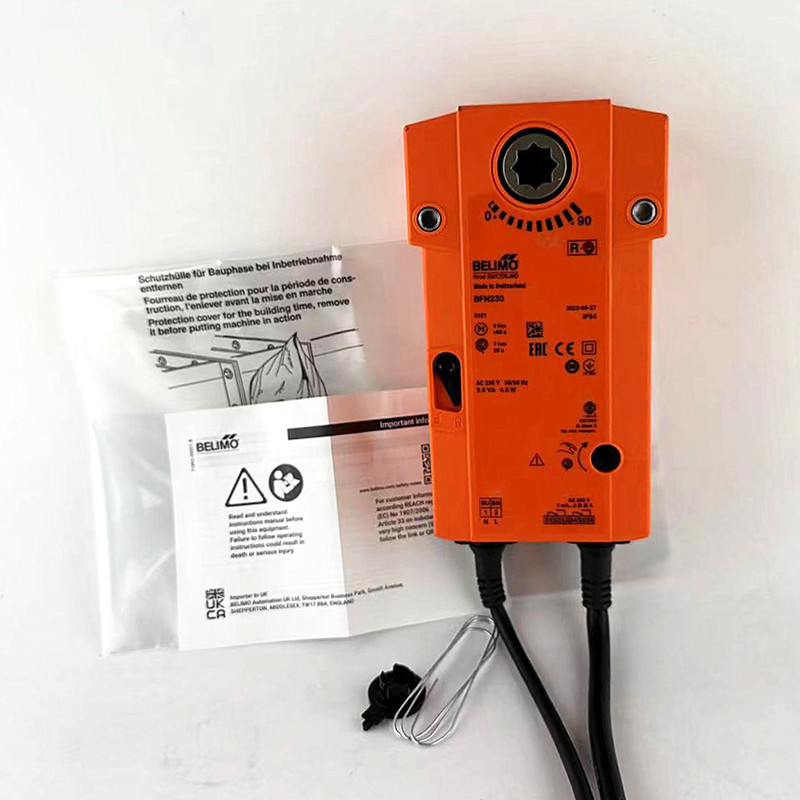 Genuine Belimo Spring Reset Fire Smoke Exhaust Air Valve Actuator Bfn230/ Bfl230