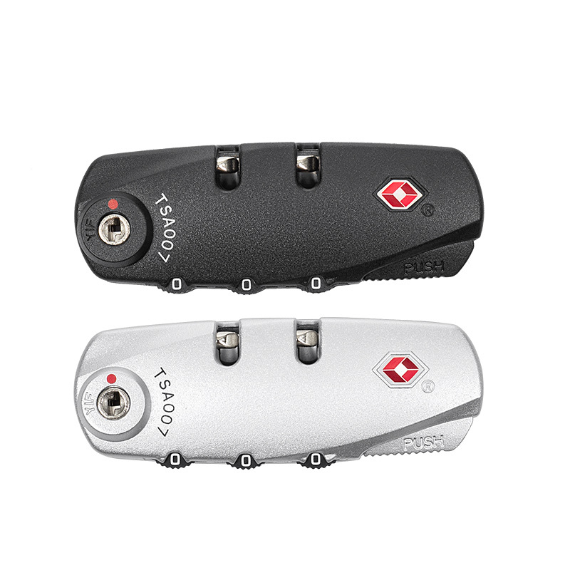 Cross border hot selling spot luggage lock TSA372 customs fixed lock black customs password lock tsa customs lock