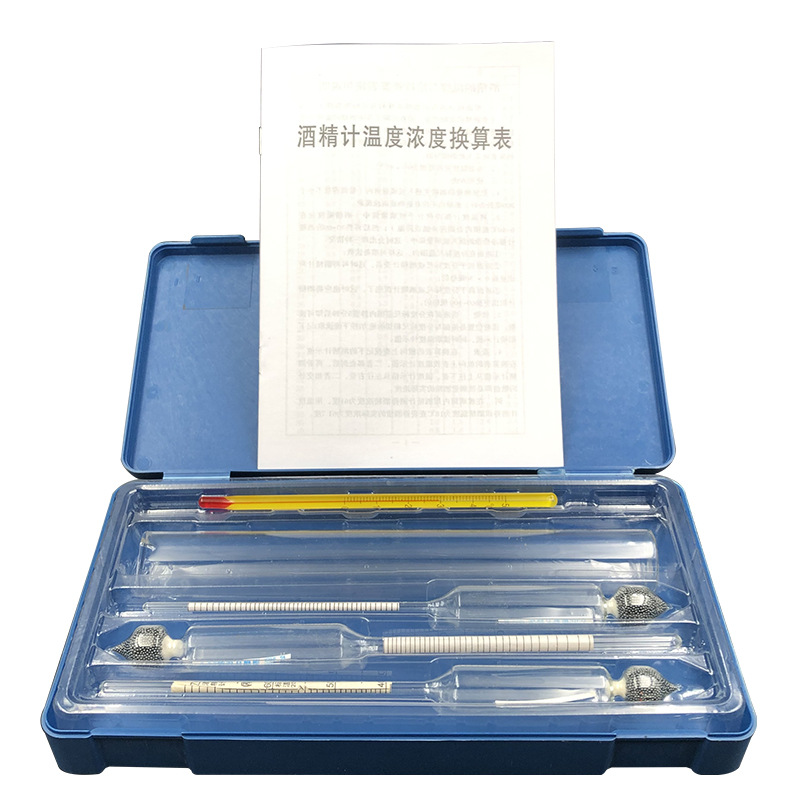 Liquor degree alcohol precision measuring tester alcohol meter thermometer measuring cylinder three groups alcohol meter alcohol meter