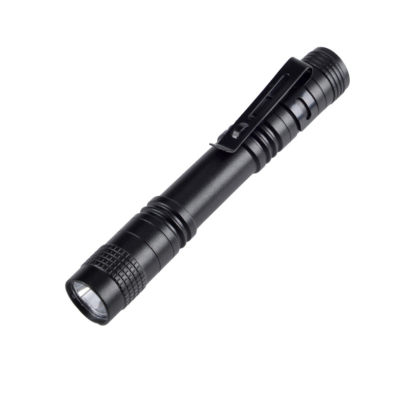 Cross-Border Portable Mini Led Flashlight Aluminum Alloy Pen Shape Household Flashlight Aaa Outdoor Strong Light Flashlight