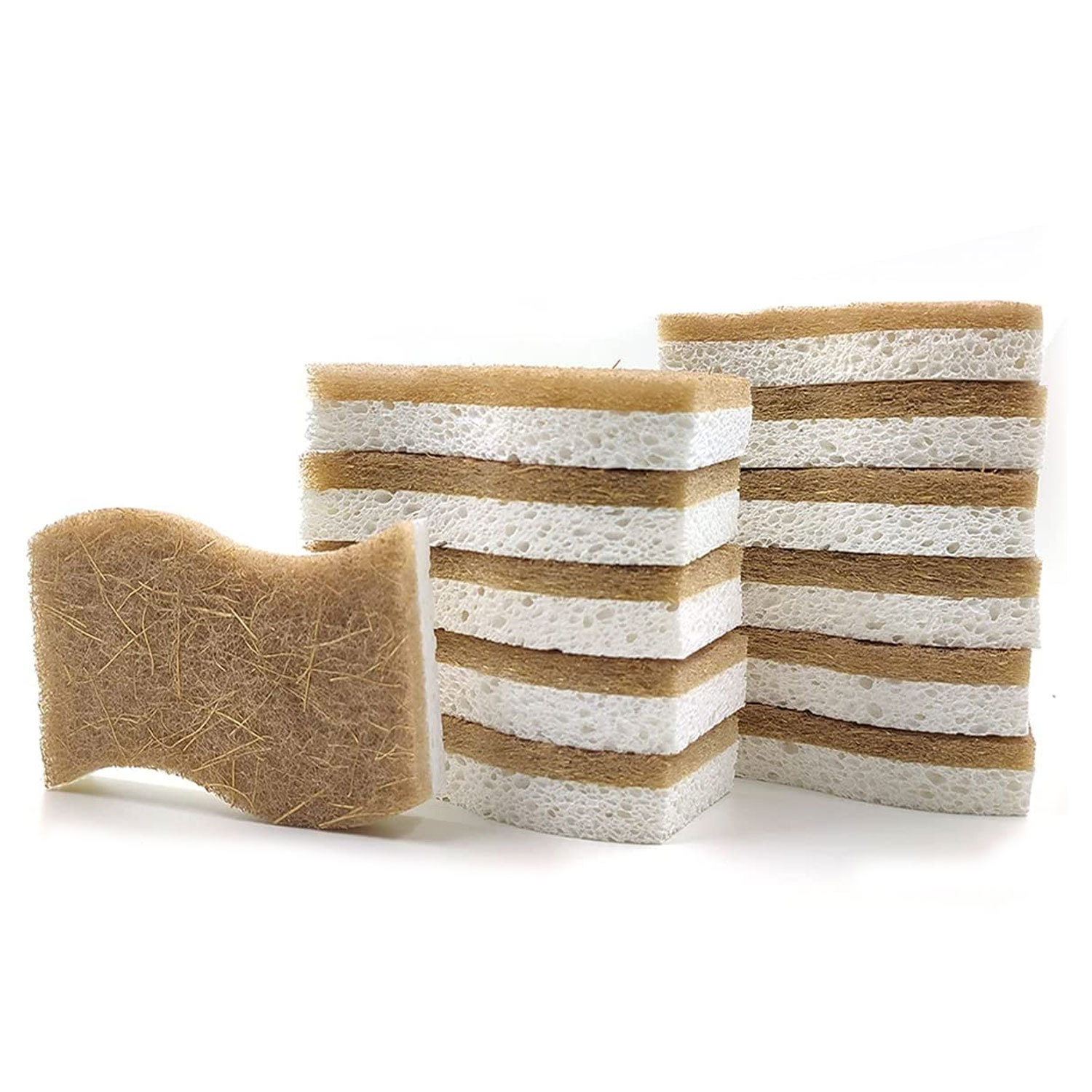 Coconut Palm Scouring Pad Composite Wood Pulp Sponge Kitchen Absorbent Pot Scouring Pad Rag Sponge Wipe Wood Pulp Cotton