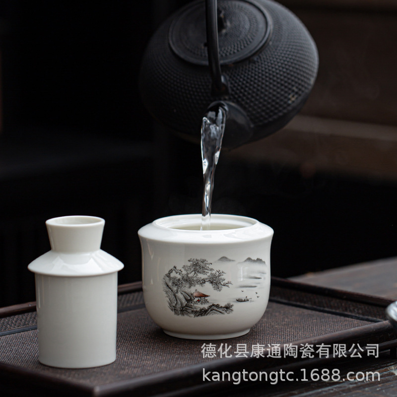 Jingdezhen Ceramic Warmer Wine Warming Warmer suit Yellow Wine Sake Glass Household Wine Utensils Two or Two Gifts