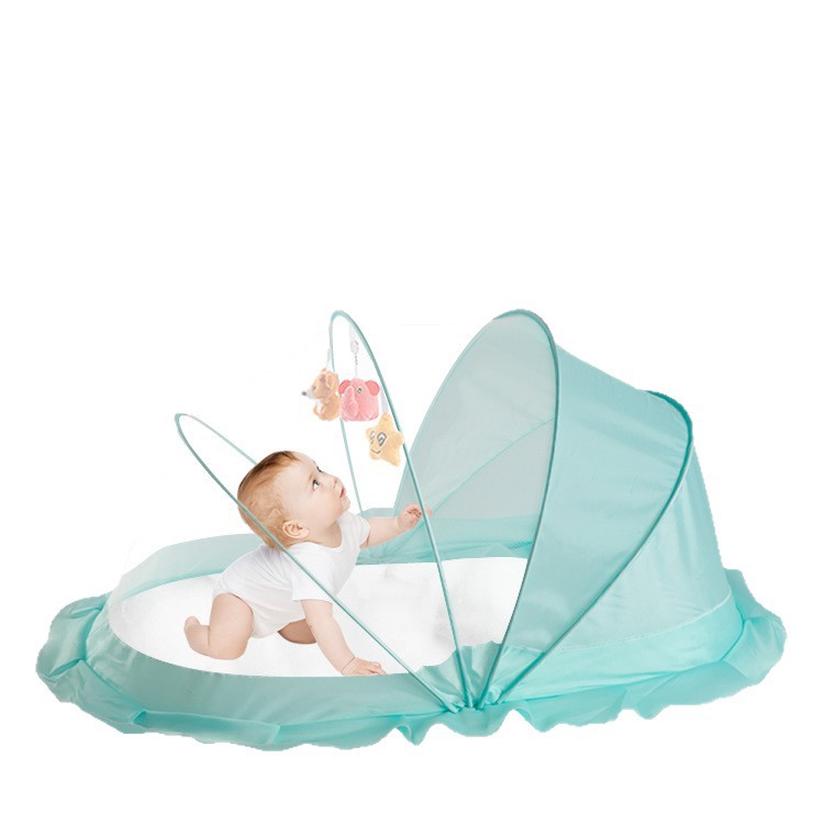 Crib mosquito net cover children's foldable baby mosquito cover bottomless installation-free Mongolian bag mosquito net for infants and young children