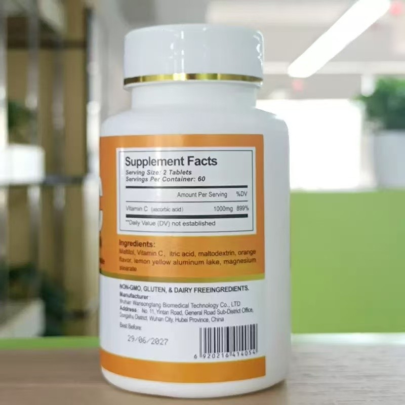 Cross-Border New Product Vitamin C Tablets Vitamin C Enhanced Absorption Vitamin C Chewable Tablets