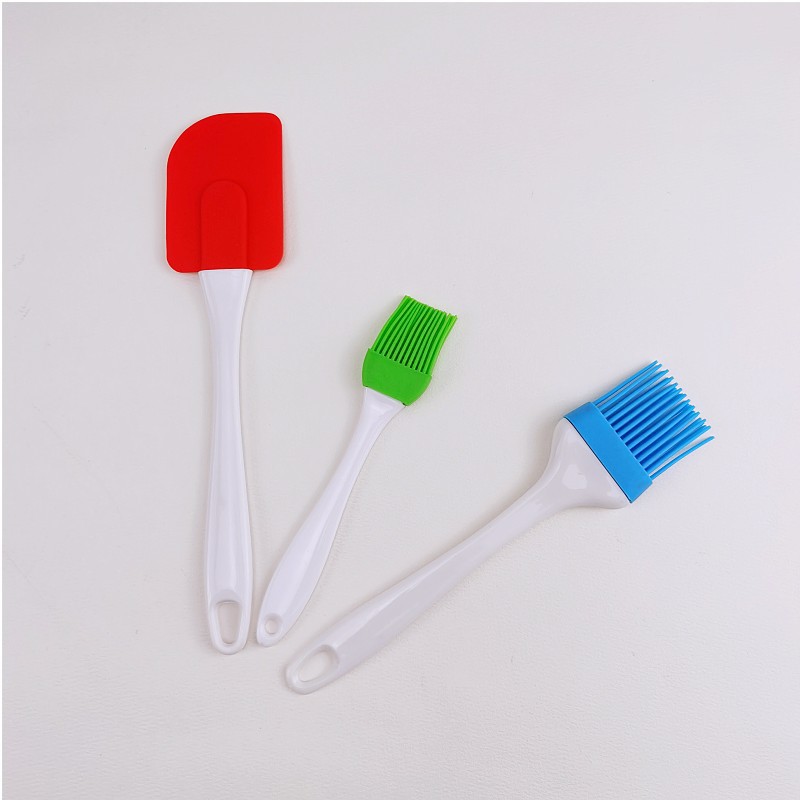 Spot Silicone Scraper Silicone Oil Brush Large and Small Cream Scraper Silicone Oil Brush Four-Piece Baking Tool Set