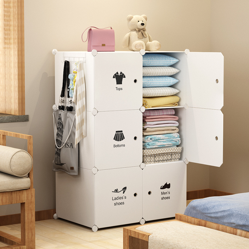 Простой шкаф-наклейка, пластиковый шкаф для детей, сборный, многослойный, прямые продажи от производителя