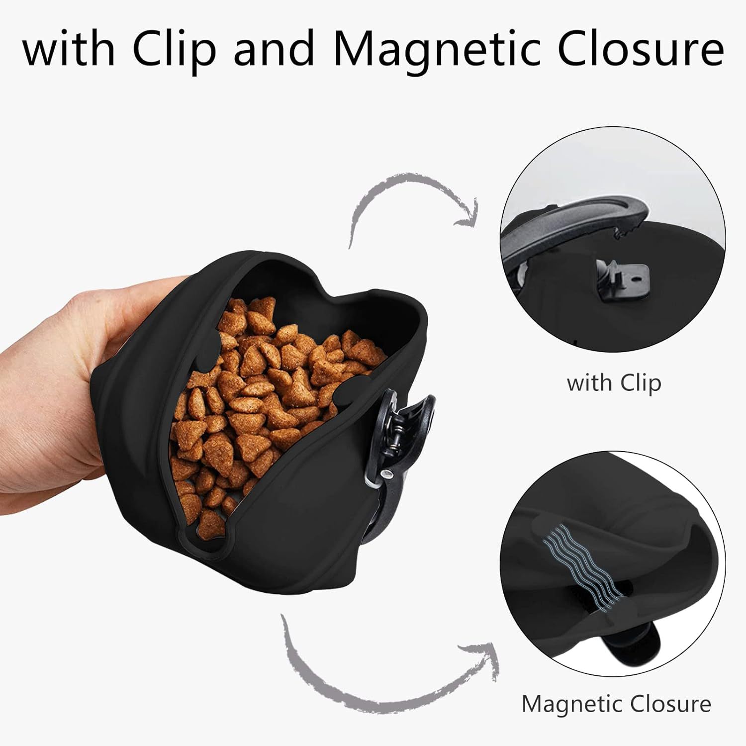 Silicone Pet Training Bag Dog Snack Bag Outdoor Training Snack Waist Bag Pet Snack Bag Dog Food Bag Wholesale