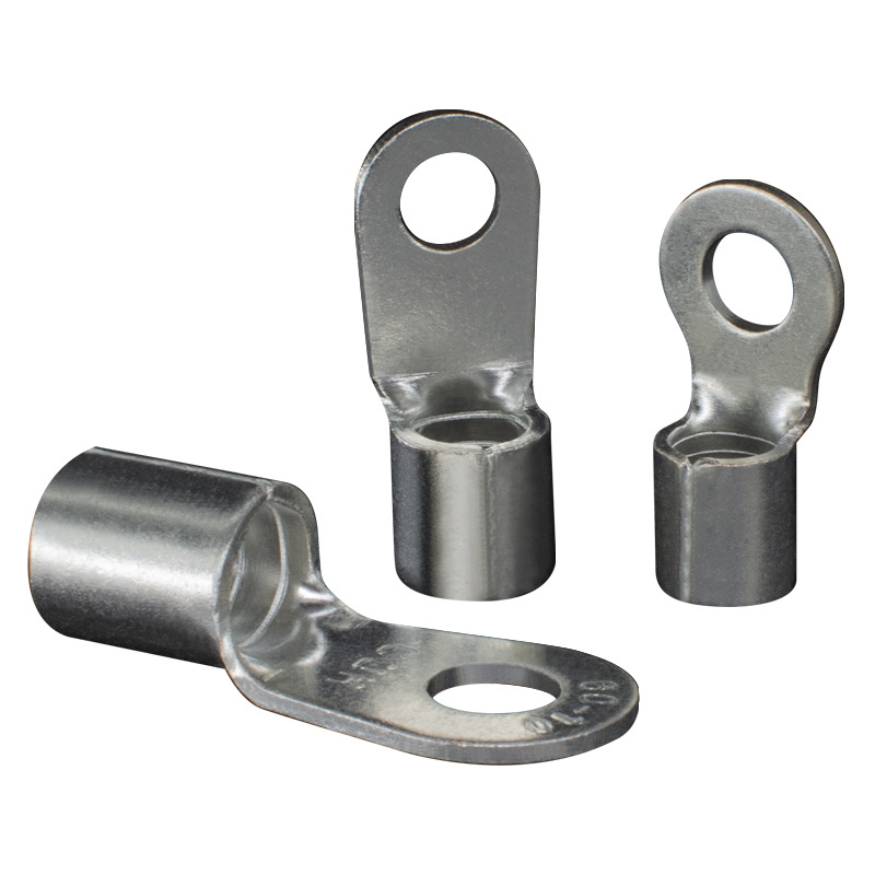 CJH End Head RNB14-8 Copper 1.2 Thick European Cold-pressed Round Bare Terminal Block Copper Nose Connector Wire Lug