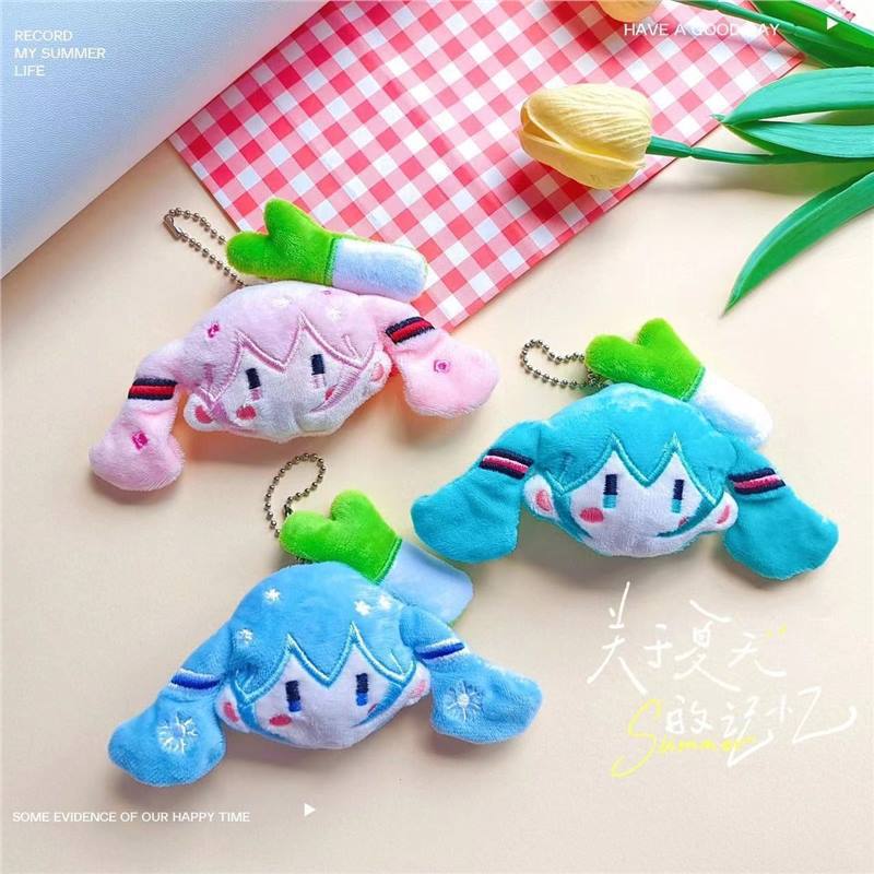 Japanese-Style Cartoon Hatsune Miku Plush Doll Keychain Accessory Miku Anime Plush Toy Small