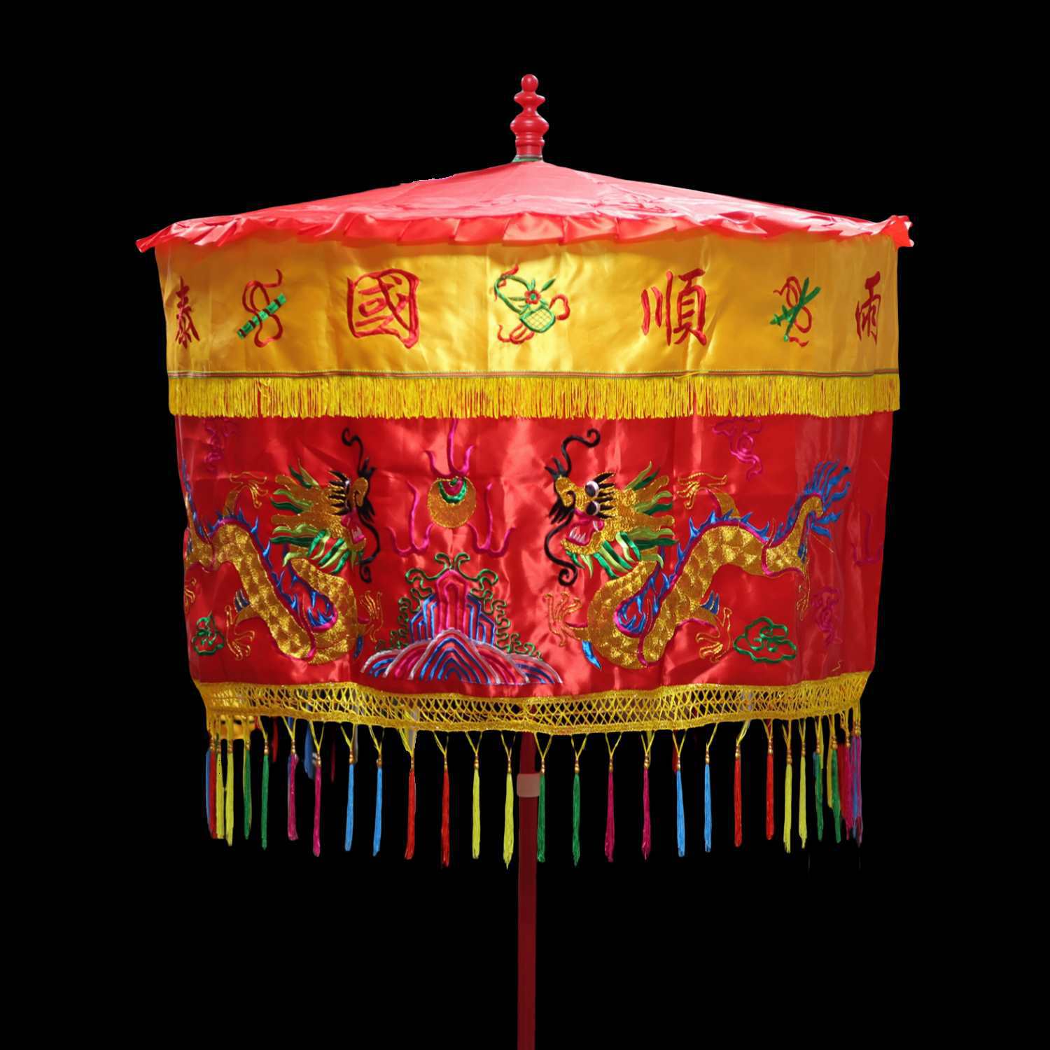 Золотой зонт, жёлтый зонт, золотая верхушка, корона Будды, пагода, столб с писанием, принадлежности для украшения храма, подставка для короны Будды