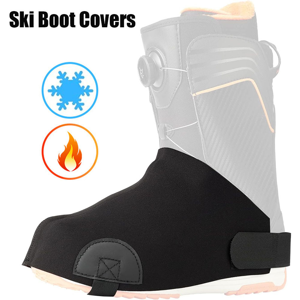 Накладки для лыжных ботинок, ветрозащитные, антифризные, теплые, защитные накладки для двойных ботинок, теплые нескользящие накладки на ноги, 1 пара