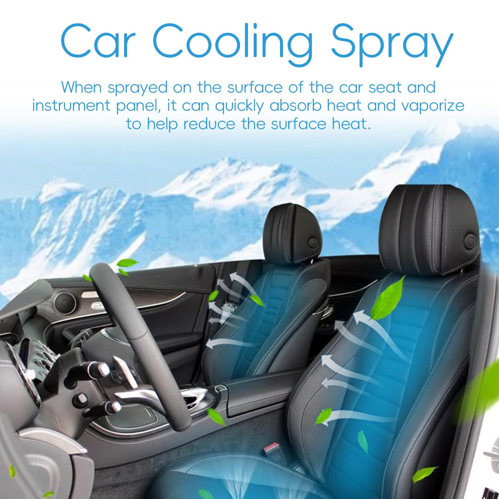 Homonth Car Cooling Spray Summer Car Cooling Agent Cooling Cooling Car Interior Cool Driving
