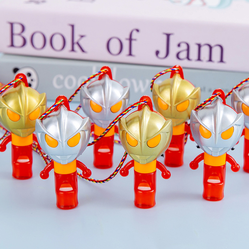 Luminous Whistle Children's Flash Toy Kindergarten Prize Stall Night Market Small Toy Necklace Sound Pendant