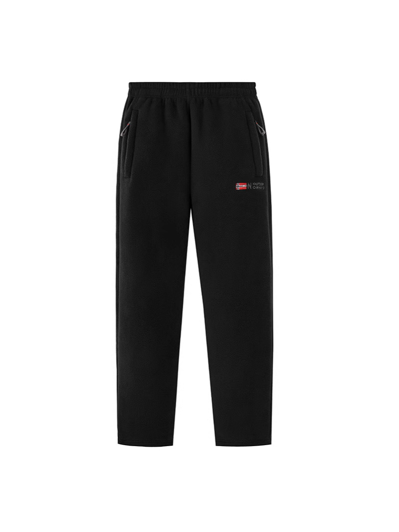 In Stock! Norwegian Outdoor Cold-Proof Autumn and Winter Men's Warm Double-Sided Polar Fleece Fleece Straight Casual Pants and Sweatpants
