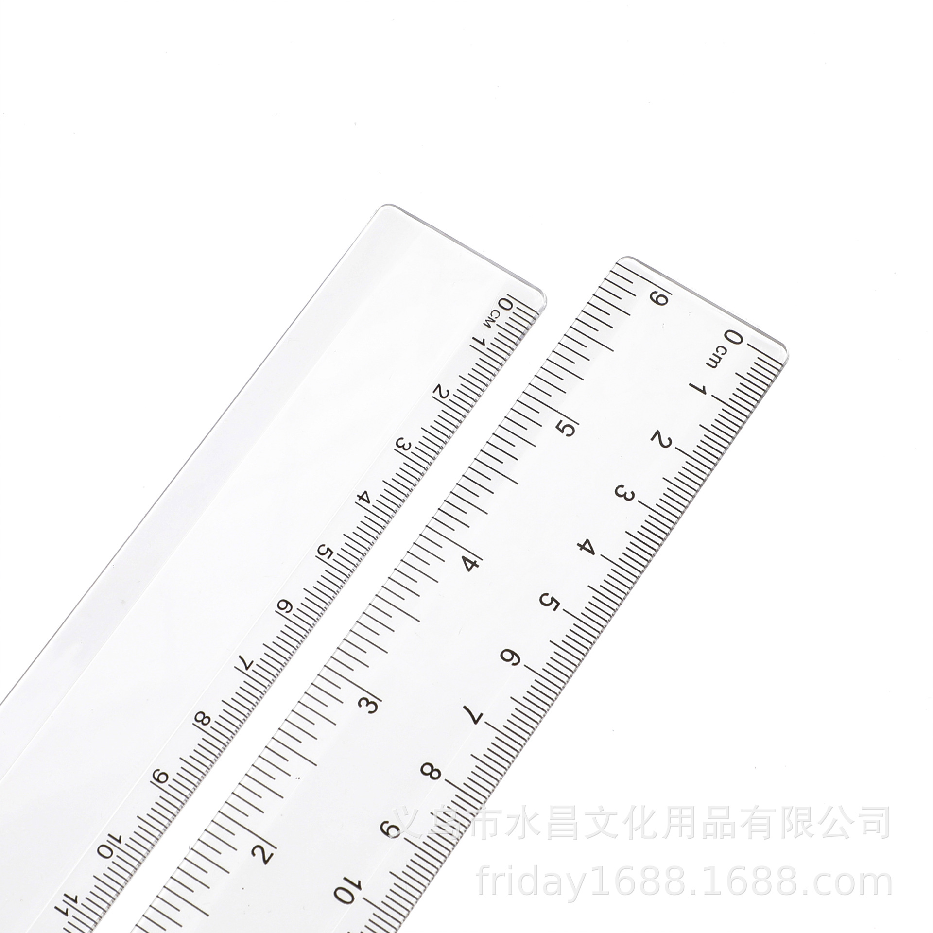 Advertising Ruler Promotional logo15cm Plastic Ruler Advertising Ruler Transparent Student Ruler Student Measuring Tool