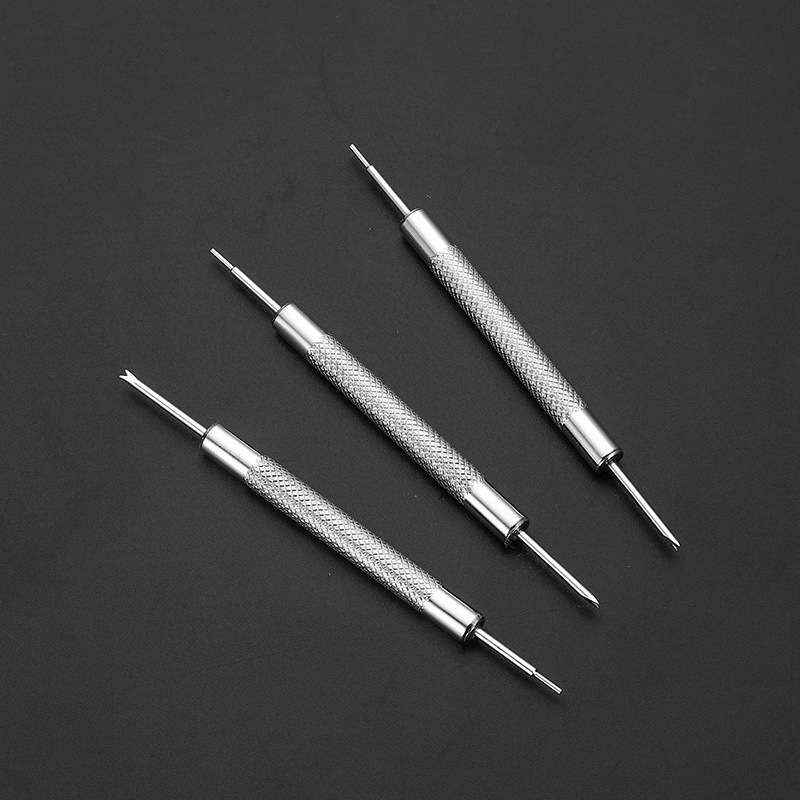 All-Metal Double-Headed Ear File, Watch Repair Tool for Disassembling and Assembling Watch Straps, Stainless Steel Single-Headed Ear File