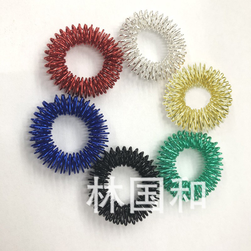 Colorful Finger Massager Massage Ring Fingertip Massager Decompression Vent Massage Ring in Stock