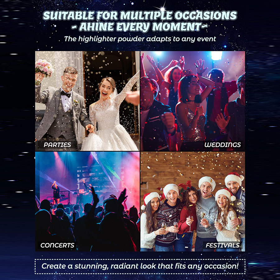 Cross-Border Beauty Air Bag Glitter High-Gloss Spray Powder Bridal Makeup Fine Powder Makeup Brightening Spray Powder Clavicle Glitter Spray