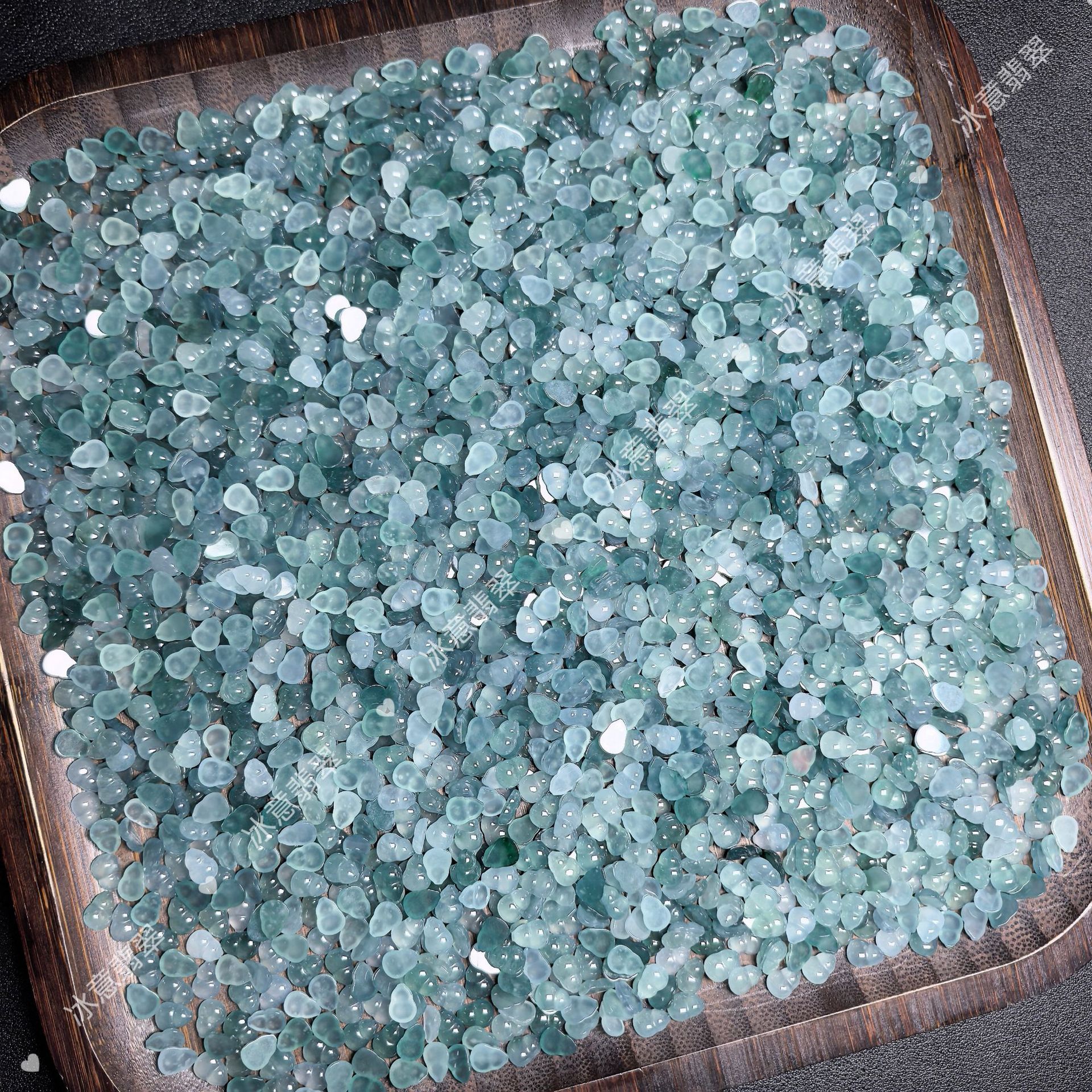 Factory Price Guatemala Natural A-Grade Jade 8X6 Gourd-Shaped Pendant Bracelet Ring Inlay Accessories