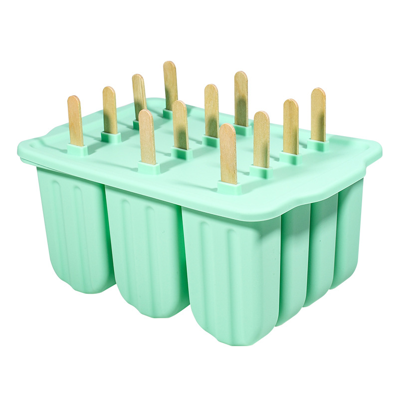 Amazon 12 ice cream mold easy demoulding silicone popsicle mold ice cream mold with cover ice cream mold