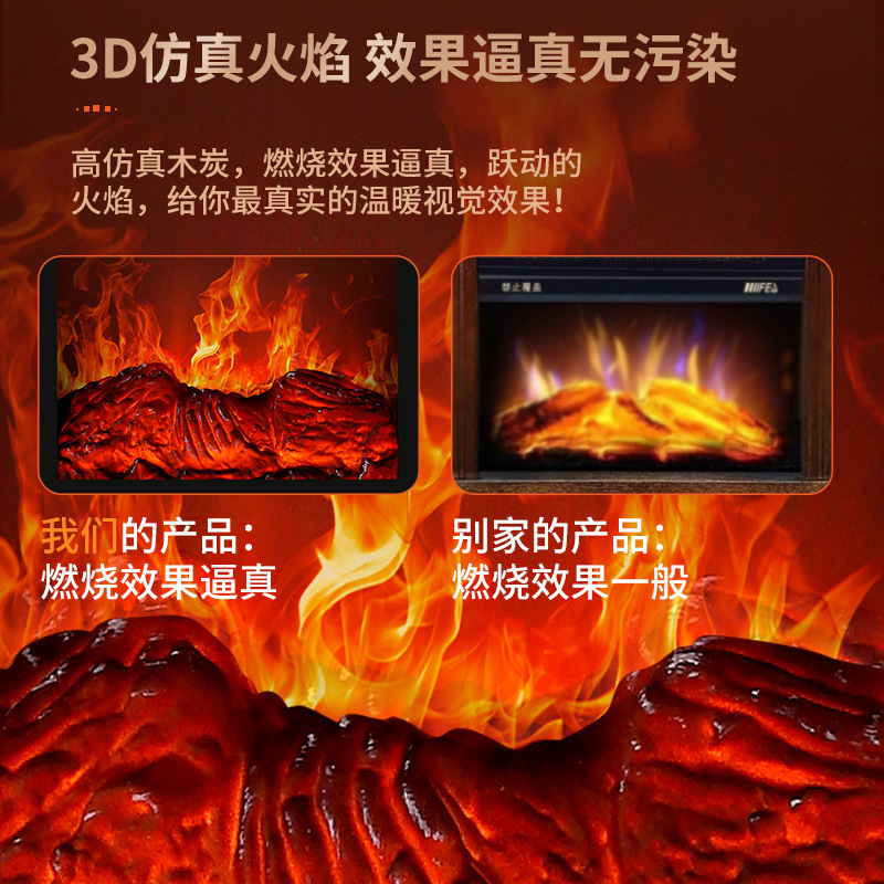 Camel Heater for Home Use, Energy-Saving Fan Heater with Simulated Flame Fireplace, Intelligent Voice Control, Graphene Rapid Heating Heater