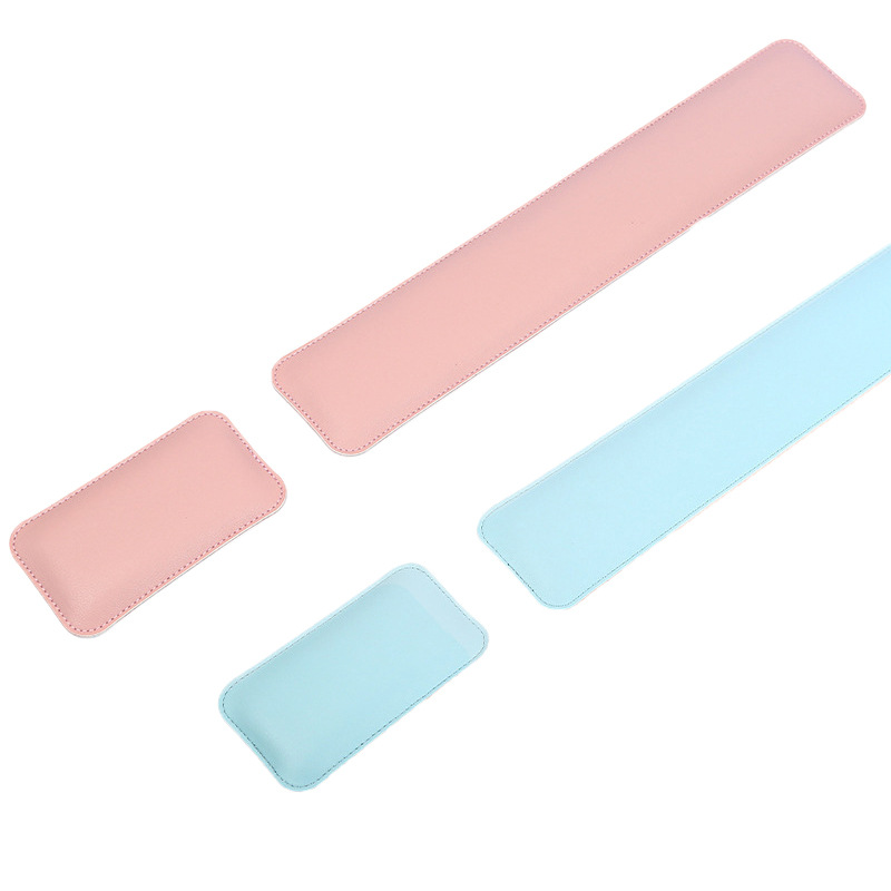 Source factory simple leather mouse pad oversized wrist keyboard hand rest solid color computer office wrist pad wholesale