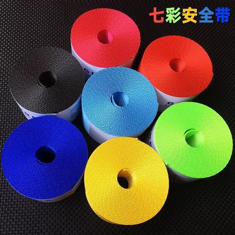 Cross-border modification 4.8cm wide color modification car seat belt universal safety belt imitation nylon seat belt