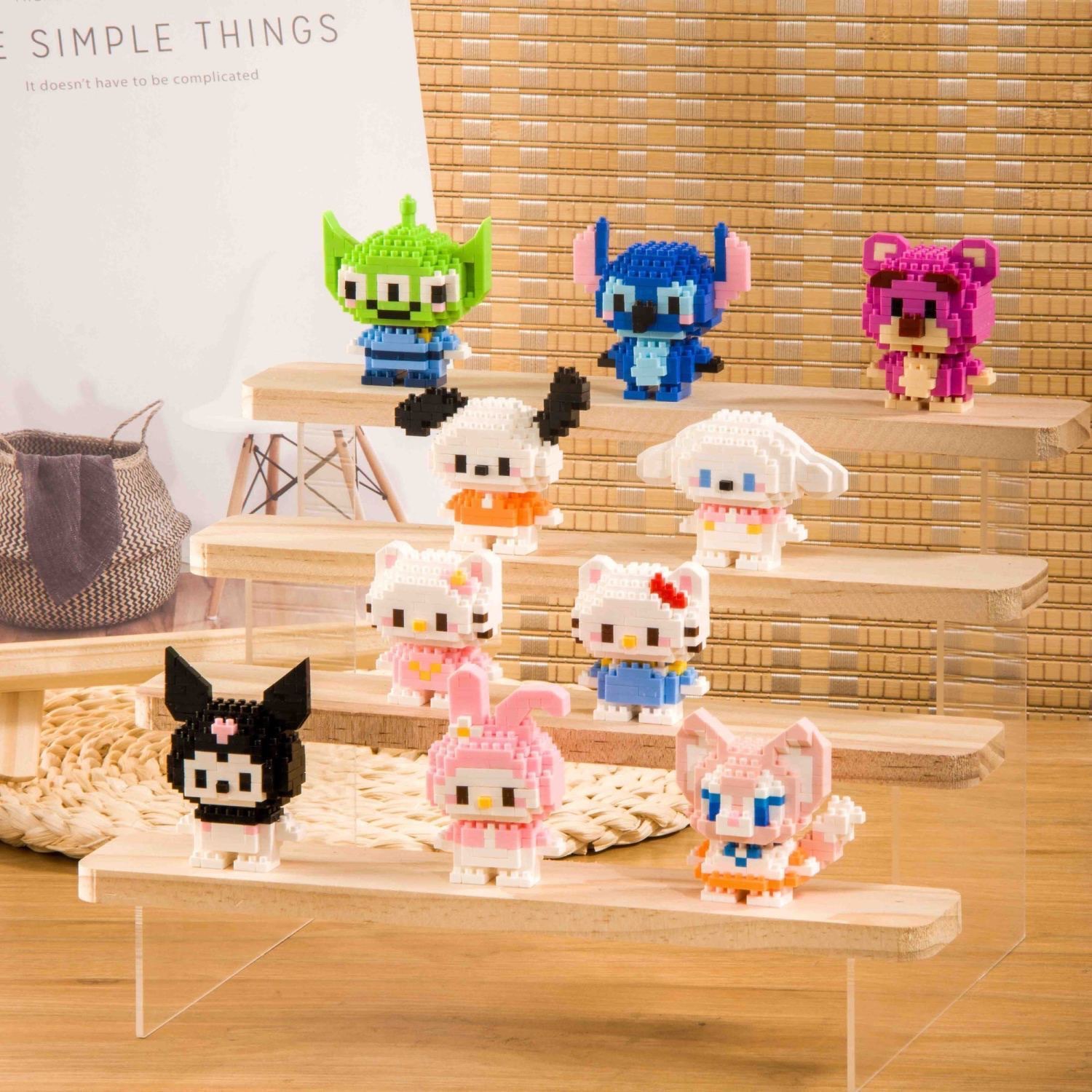 Compatible with Lego Microparticle Building Blocks Cartoon Doll Star Dailu Children's Educational Assembled Toys Cross-border Stall Wholesale