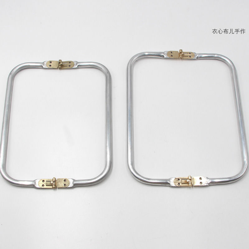 Square Aluminum Box with Gold Doctor Stand, Cloud Handle, Handmade DIY Fabric Woven Bag with Heart-Shaped Fabric