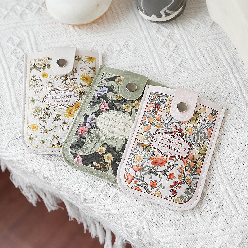 French Oil Painting Art Advanced Pull-out Bag Multi-card Case Card Bag Protection ID Card Bank Card Storage