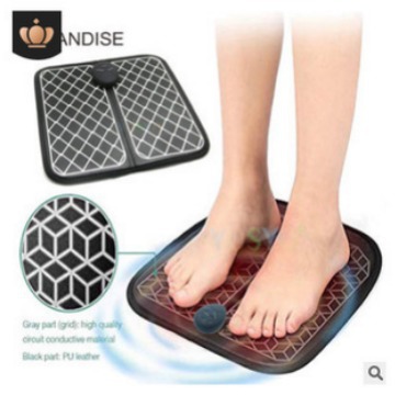Ems Foot Therapy Machine Automatic Intelligent Acupuncture Point Massage Pad Foldableing Foot Pulse Foot Massager