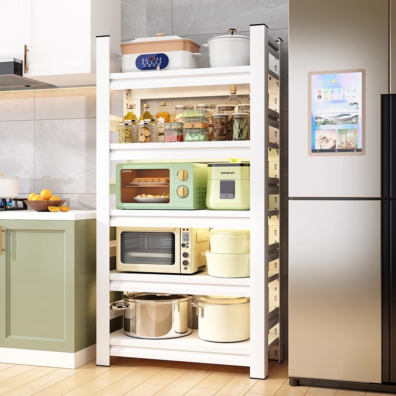 Kitchen Storage Rack Floor Multi-layer Multi-functional Household Microwave Oven Pot Rack Storage Rack Shelf Cabinet Shelf