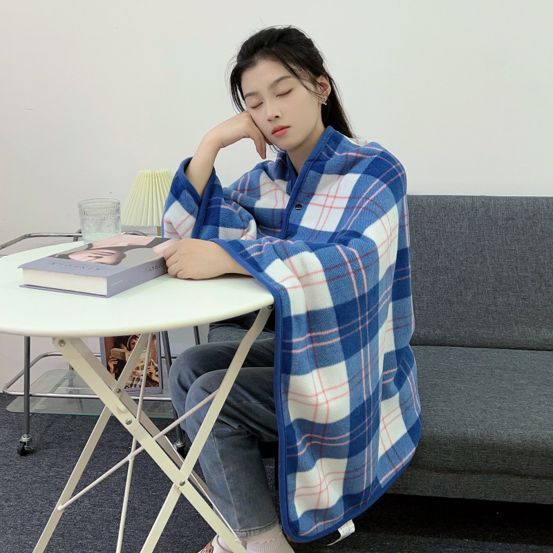 Cross-Border Trendy Women's Gray and White Plaid Shawl Blanket, Warm, Fashionable, High-Quality and Colorful Shawl Blanket Wholesale
