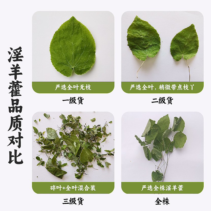 Epimedium Gansu Longnan wild small round leaf whole plant whole leaf epimedium specifications complete foreign fire leaf a generation of hair