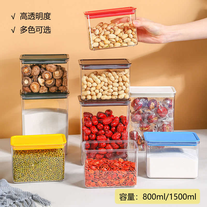 Square Fruit Powder Box Milk Tea Shop Special Moisture-Proof Plastic Fresh-Keeping Storage Box Coffee Milk Tea Powder Can Commercial Packaging