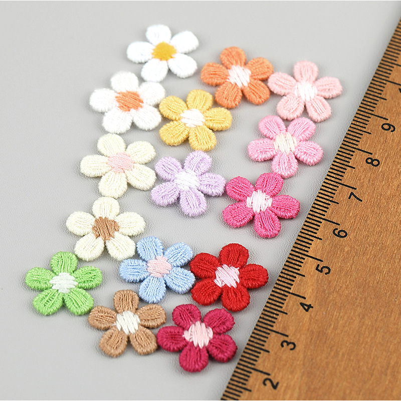 16mm Cute Korean Five-Petal Small Flower Hairpin Headdress Material Children's Shoes Flower Accessories Leggings Accessories 430