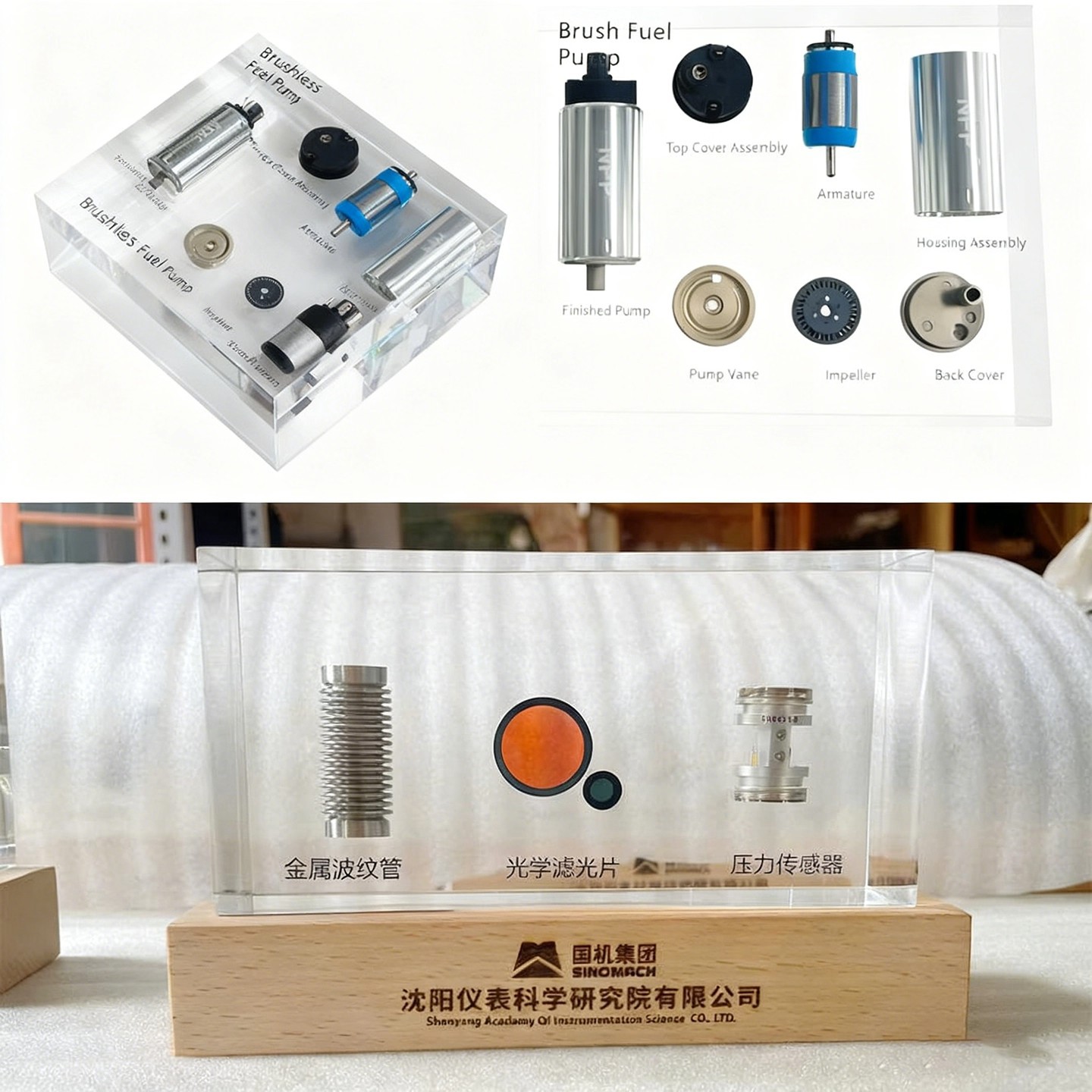 Highly Transparent Resin Acrylic Customized Crystal Glue Embedded Tea Corporate Crafts Advertising Business Gift Ornaments