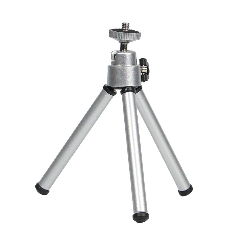 2 Section Desktop Telescopic Aluminum Tube Tripod Stainless Steel Small Mini Mobile Phone Telescope Tripod Bracket
