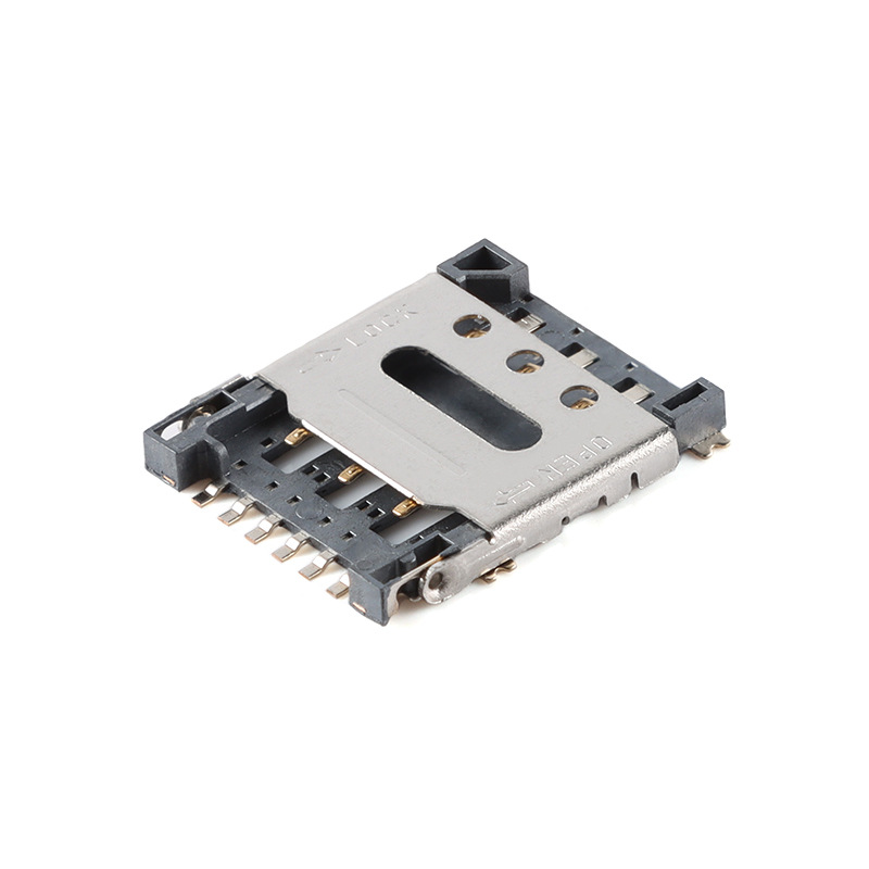 Nano-Sim-Klb-6P-1.4H-Flip Patch Nano Mobile Phone Communication Sim Card Holder High Temperature Resistance